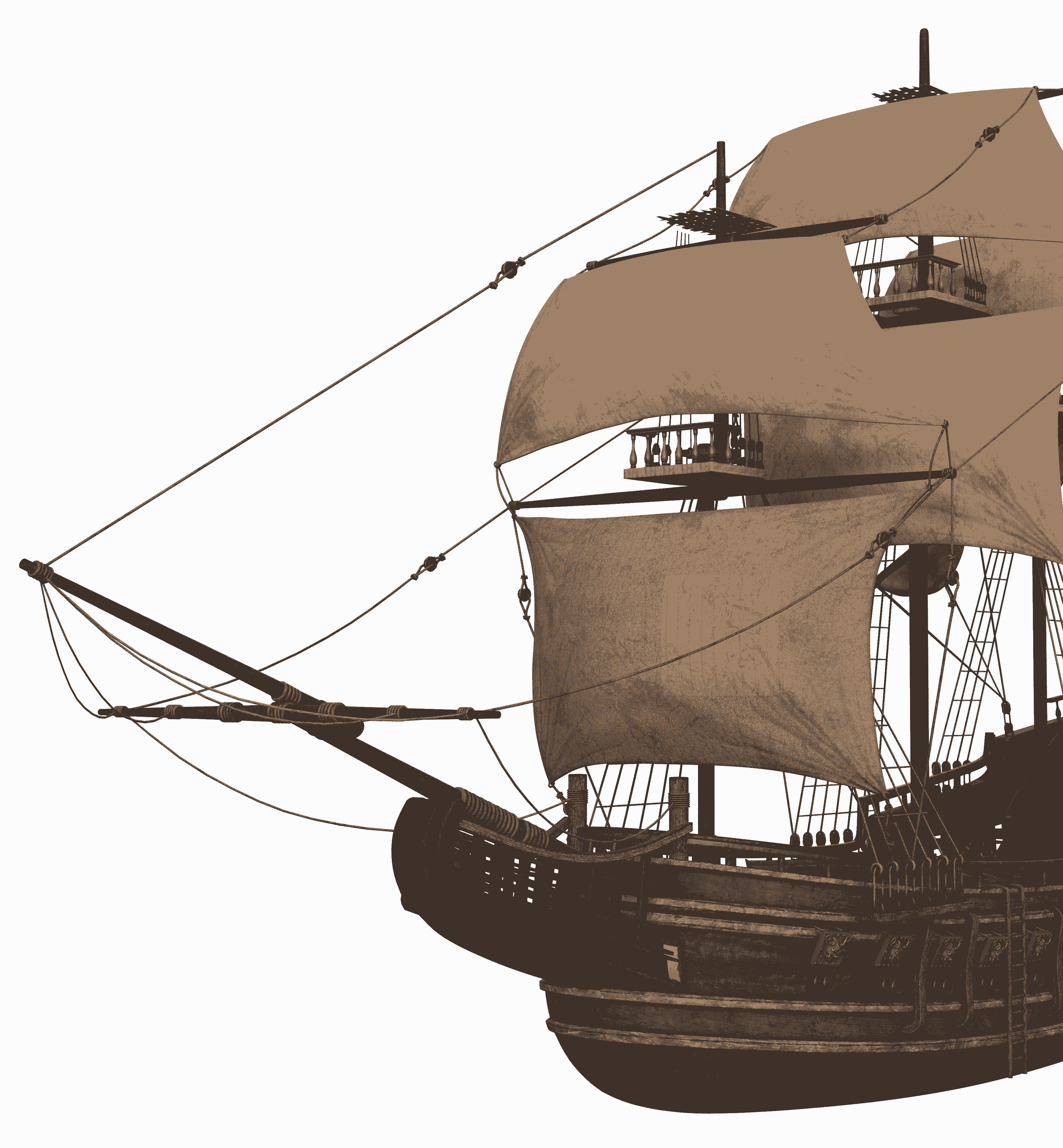 bateau de pirate en bois